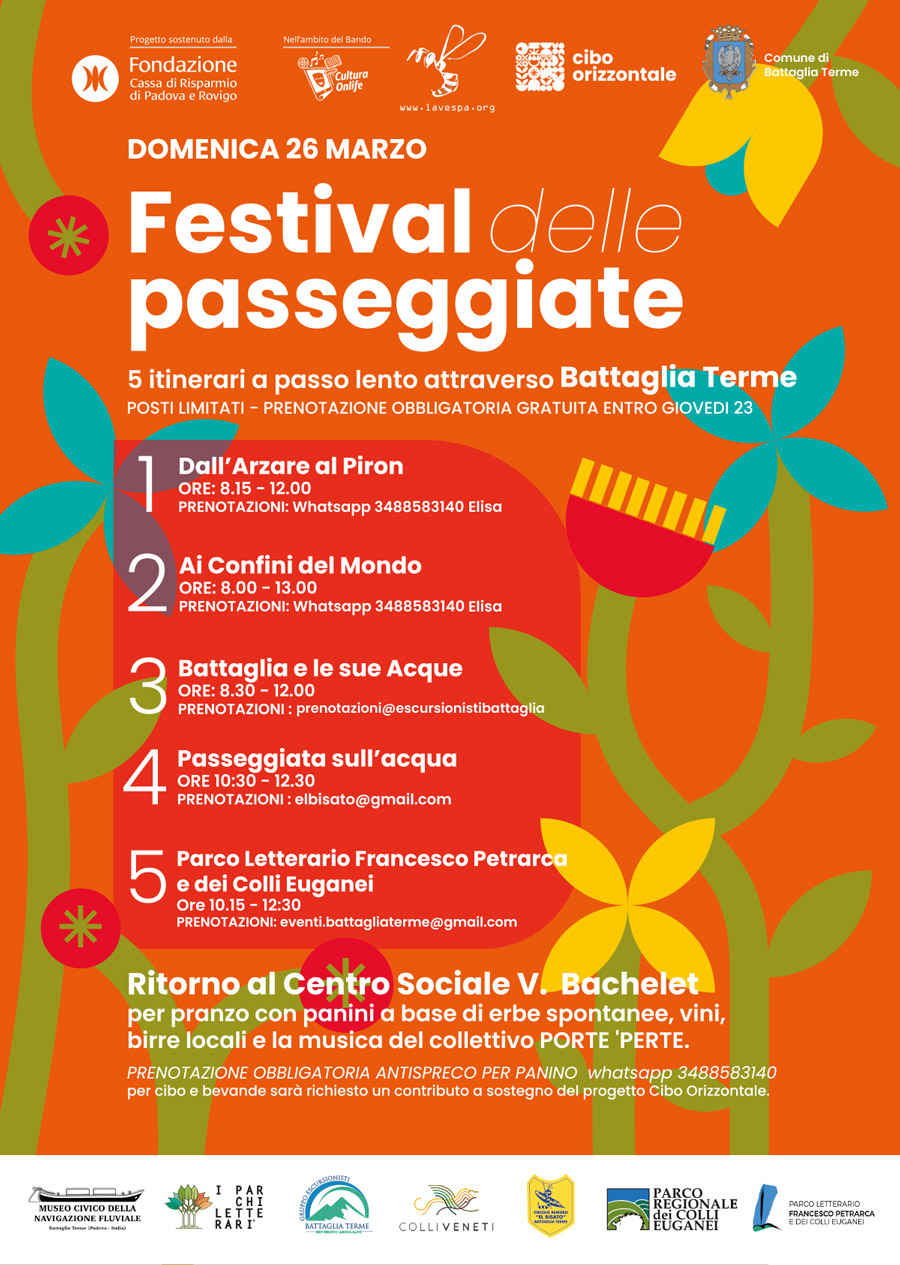 festival delle passeggiate 26 marzo 2023
