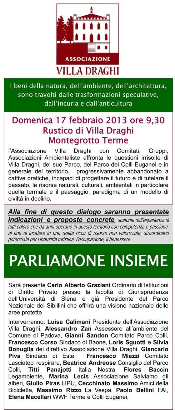 parliamone insieme villa draghi 17.02.2013